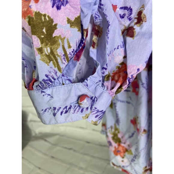 Love Shack Fancy Eaton Floral Puff Sleeve Mini Dress Lavender Moon Womens Size 2 - Picture 6 of 14
